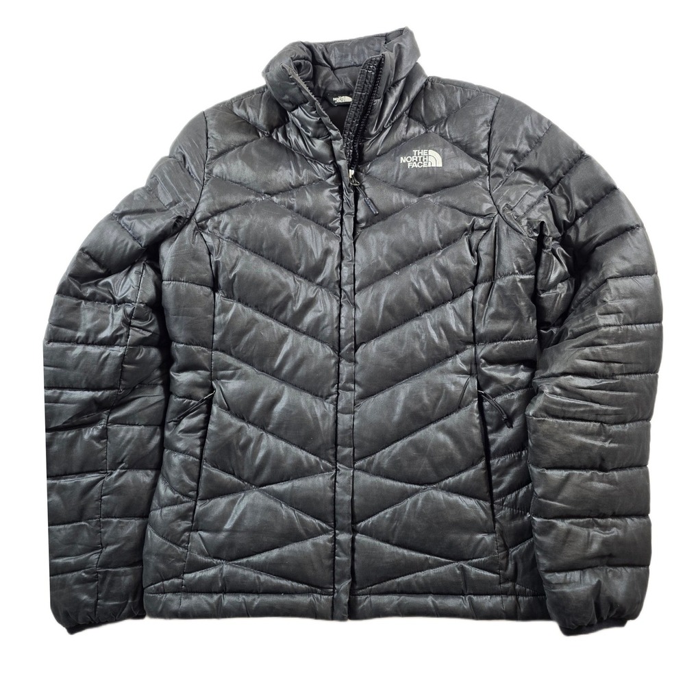 The North Face Puffer Jacket Womens XS Black Down Insulated Quilted Full Zip